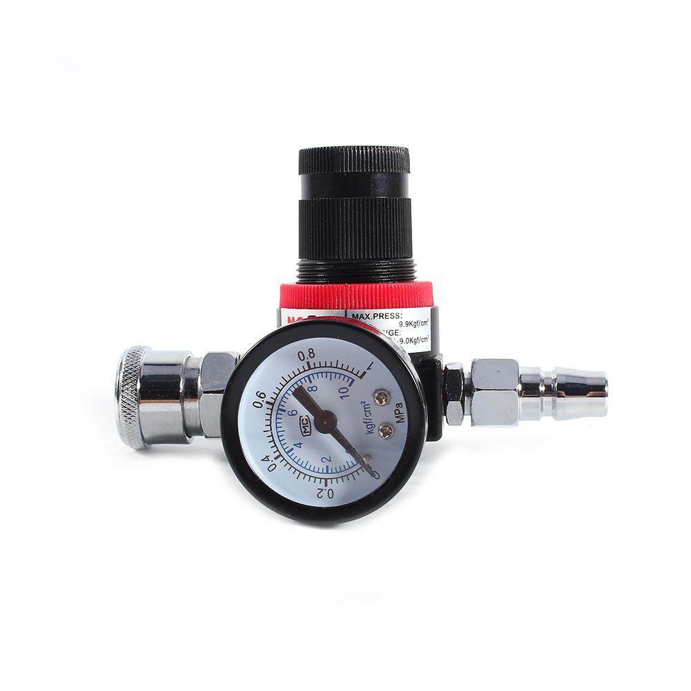 1/4" Air Pressure Regulator Gauge Regulating Valve Compressor For Spray