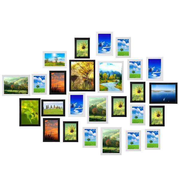 Picture wall creative household frame wall 26 Pcs Black + White