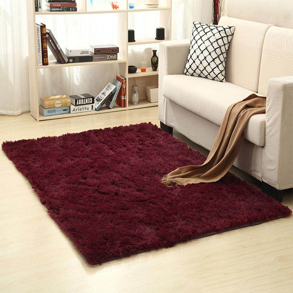 Star MallWashable Shaggy Floor Rug Plain Soft Area Mat Thickn Non-slip Rug For Living Room Tea Table Bed Yoga
