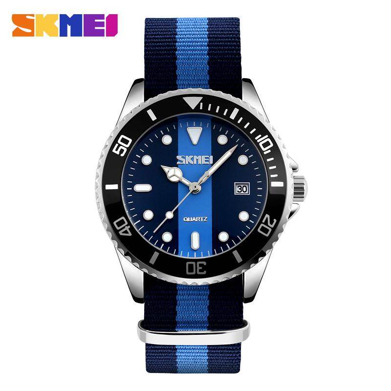 SKMEI Men Fashion Watches Casual Women Waterproof Watch Nylon Strap Multiple Colour Quartz Wristwatches 9133