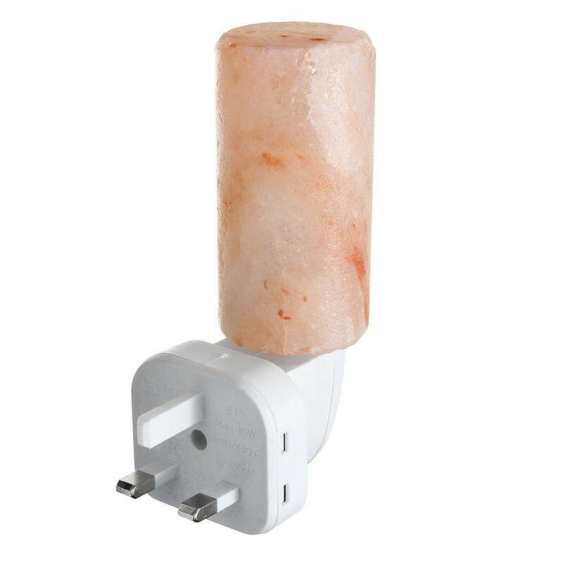 15W Natural Crystal Long Himalayan Glow Hand Carved Crystal Salt Lamp Wall Light UK Plug - intl