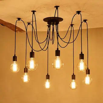 Rhs Online 8 Heads Vintage Ceiling Lamp Edison Light Rhs Online 8 Heads Vintage