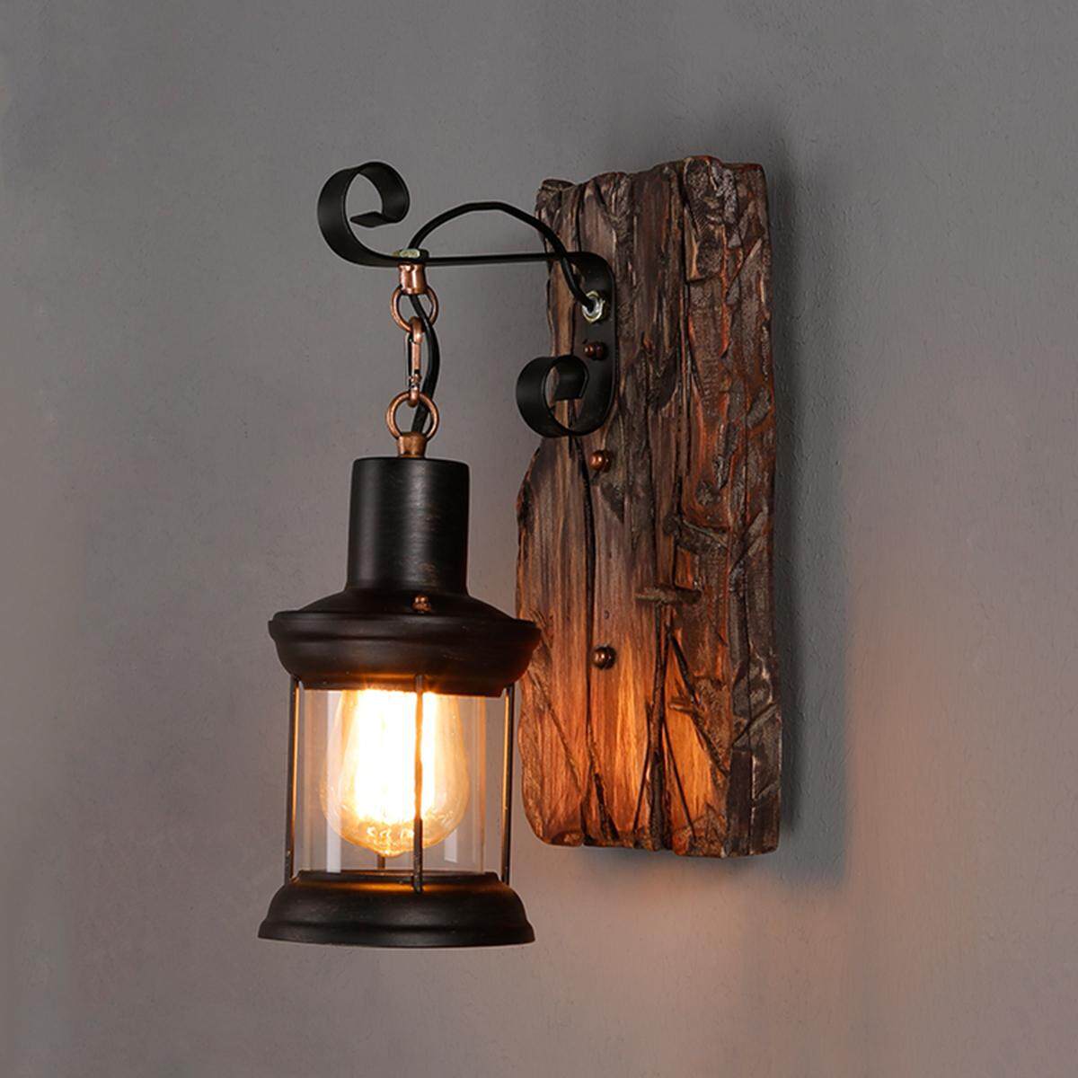 E27 Vintage Kim Loại Công Nghiệp Sconce Đèn Tường Đui Đèn Trang Trí Nhà + Blub