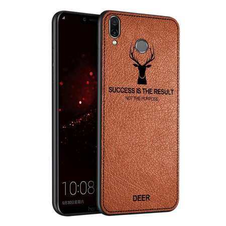 กวางหนัง PU เคสโทรศัพท์สำหรับ Huawei Honor Play กันกระแทก Retro ขอบนุ่มปกคลุม TPU เคสโทรศัพท์ S สำหรับ Huawei Honor เล่น
