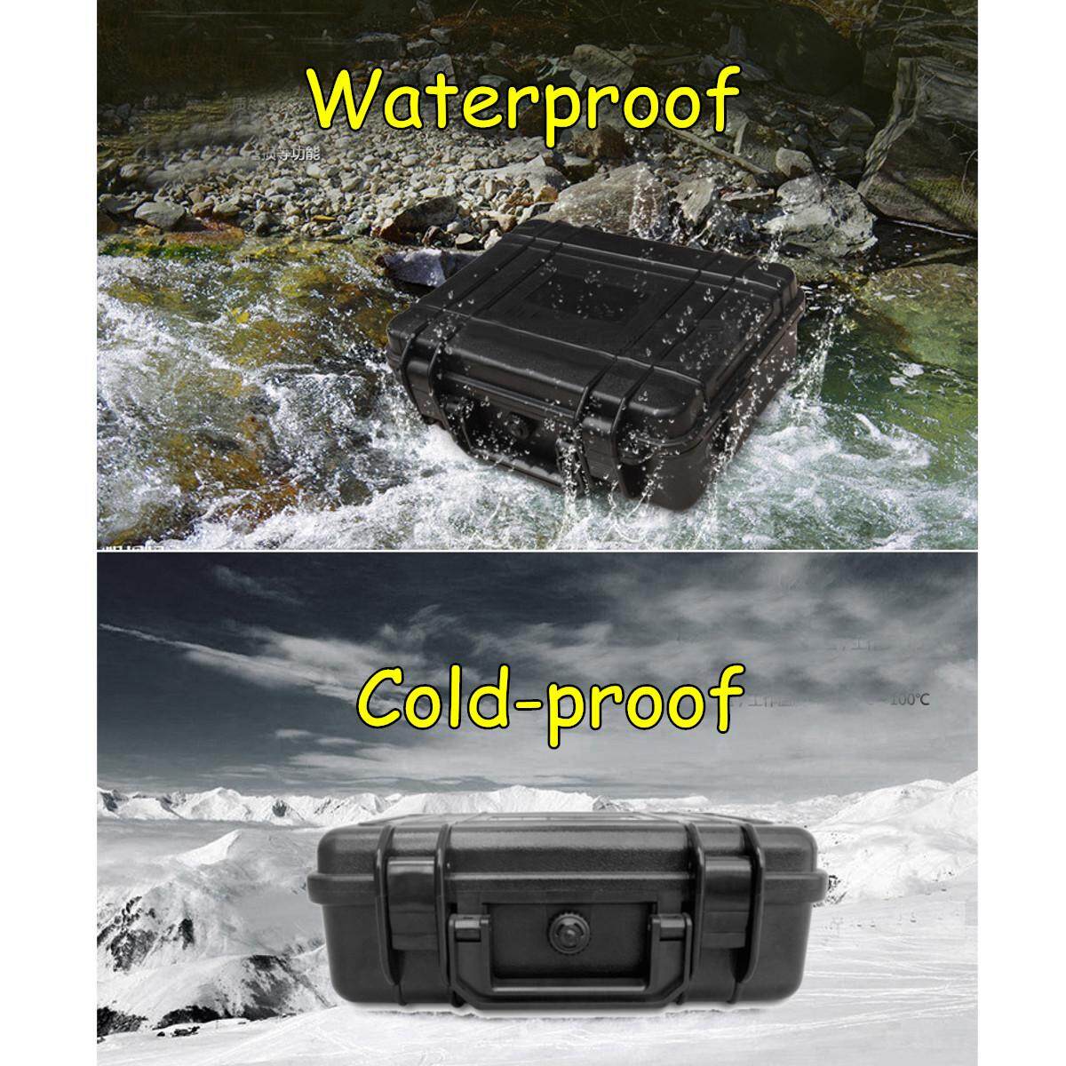 3 Sizes Waterproof Hard Carry Case Plastic Equipment Protective Storage Boxes # 27*24.6*12.4cm
