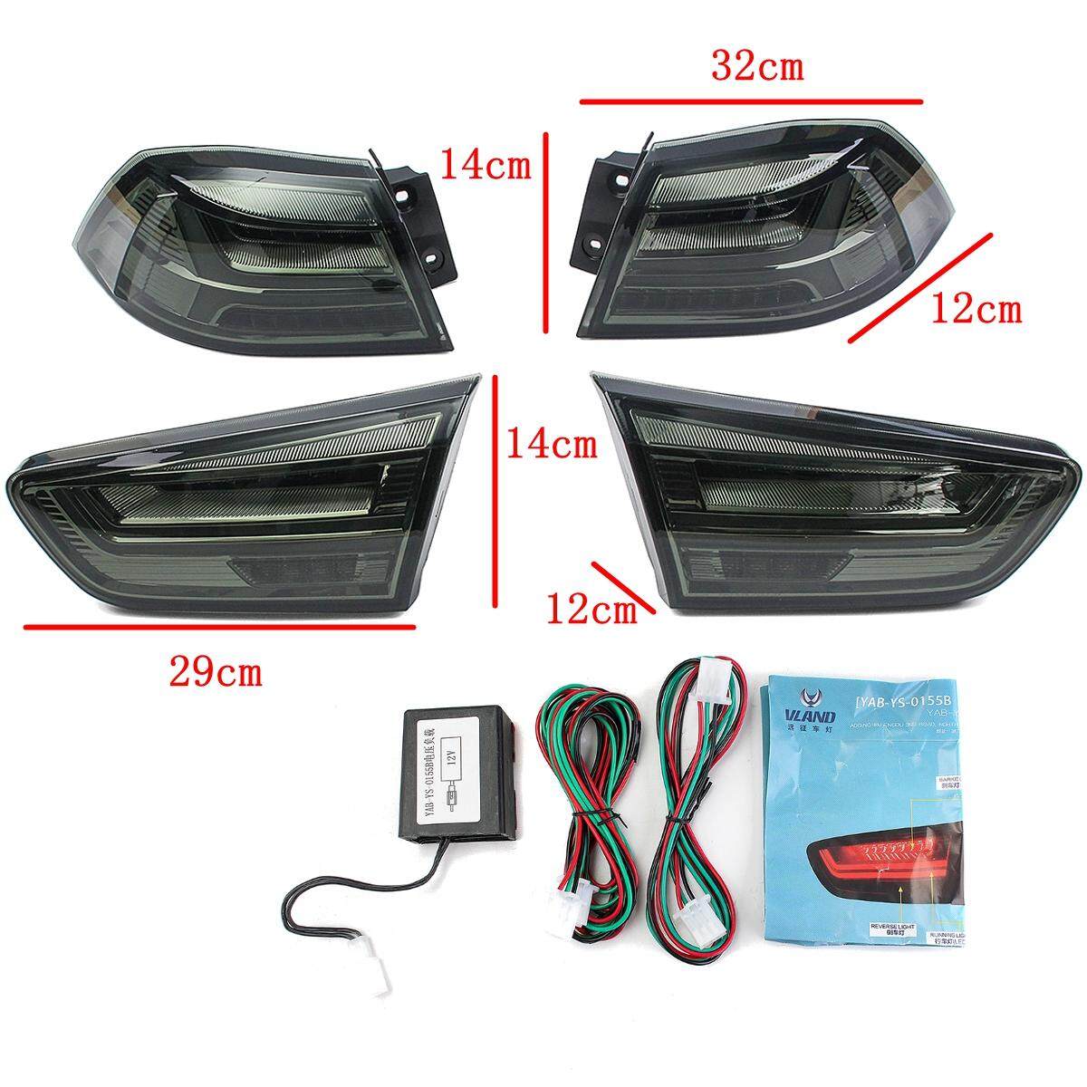 Phía sau ĐÈN LED DÂY tóc W/Biến Tín Hiệu Đèn Cho Xe Mitsubishi Lancer/EVO x 2008-2017