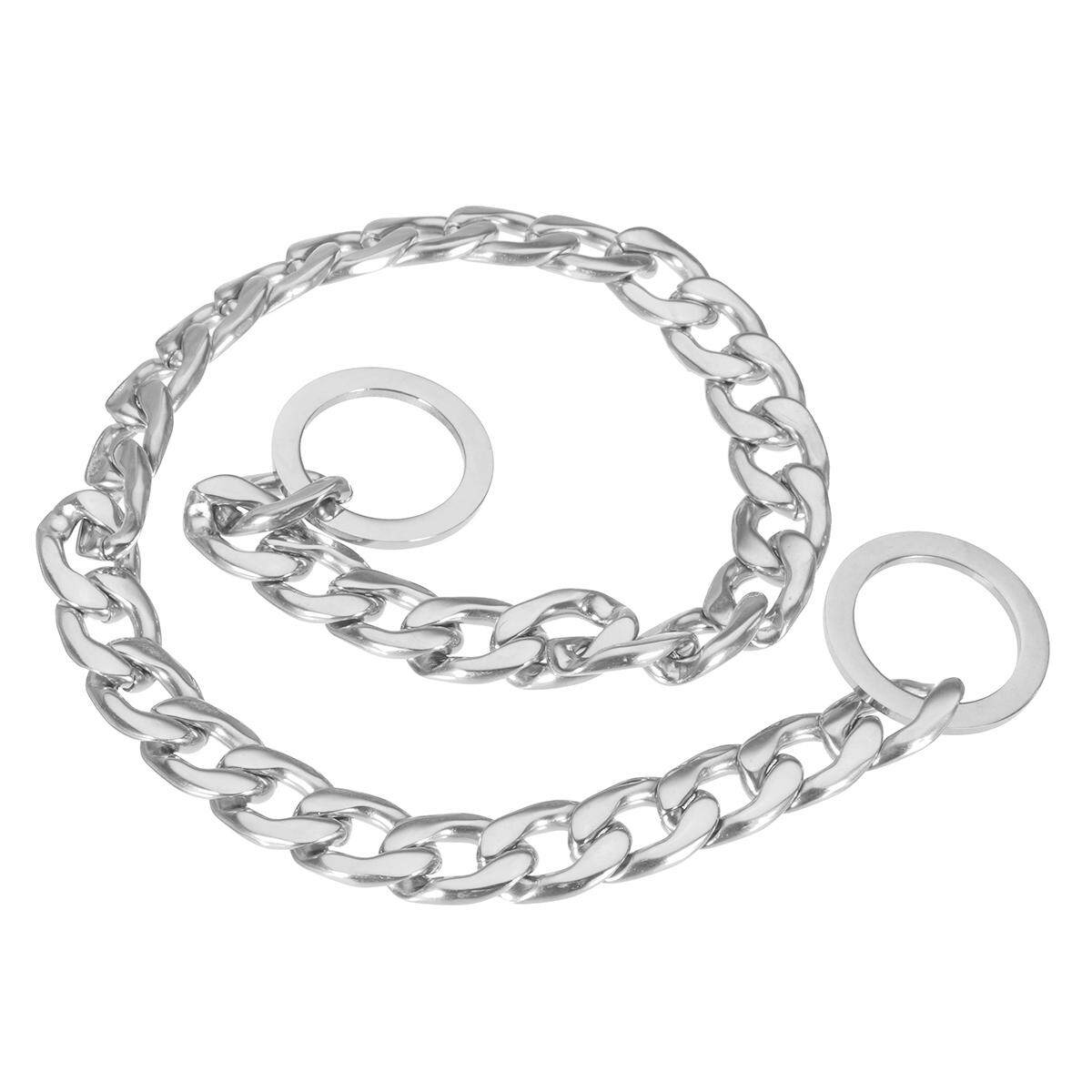 1426'' 13mm Silver Stainless Steel Link Dog Choke Chain Pet Training