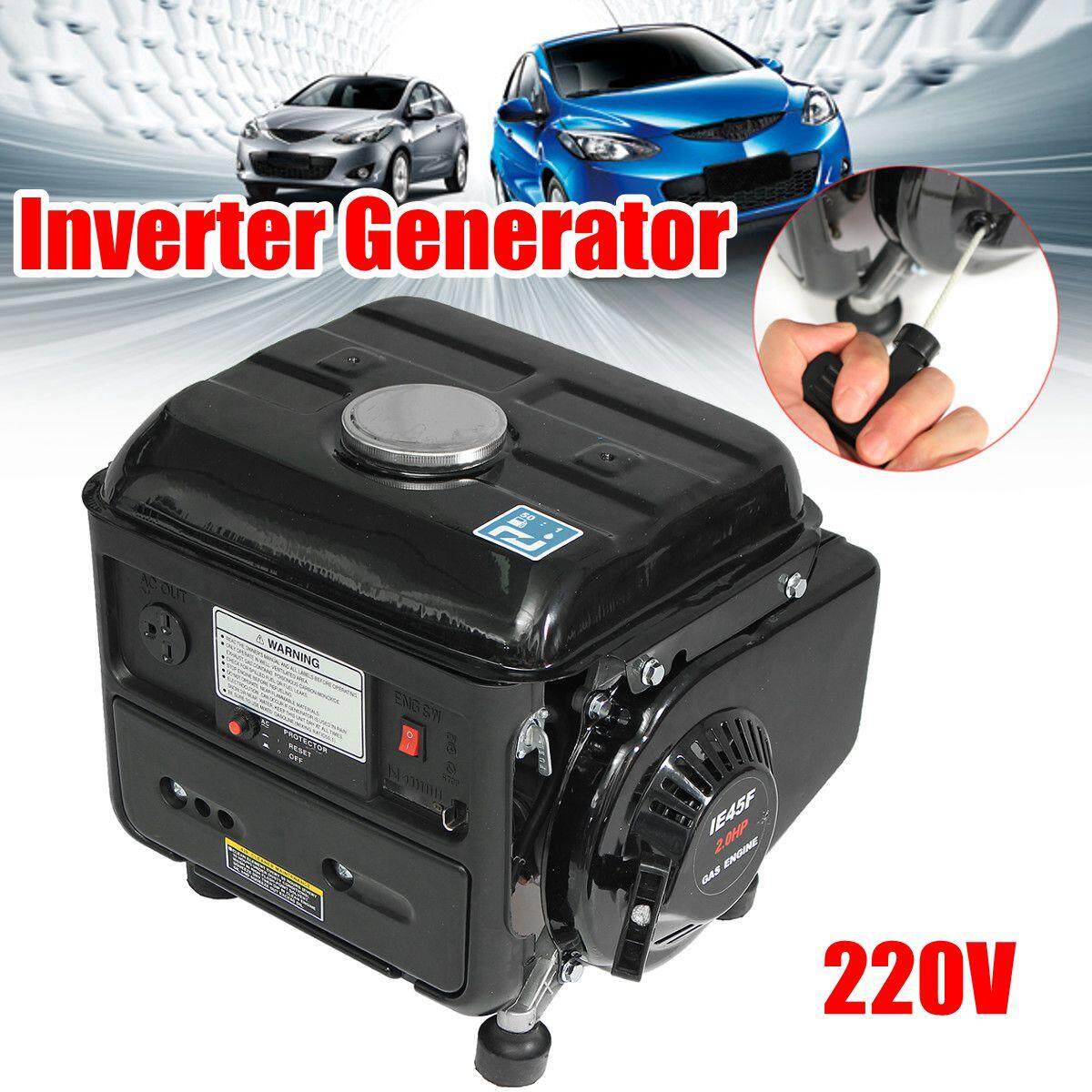 Di động Máy Phát Điện Khí Xăng Dùng Nguồn Điện Cắm Trại RV Êm Inverter 650 Wát