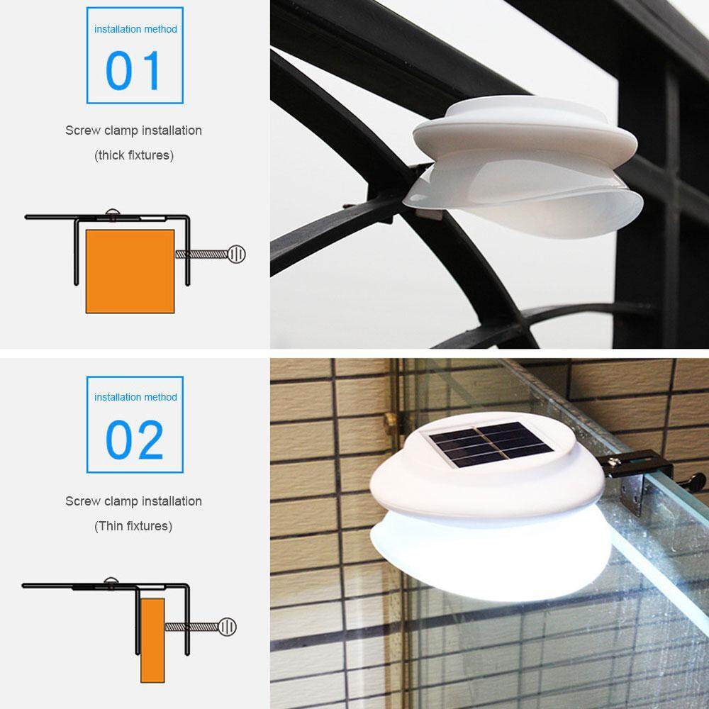 leegoal LED New UFO Light Solar Corridor Door Wall Lamp Control Energy-saving Garden Lights Outdoor Landscape Garden Lights Waterproof(White Light)