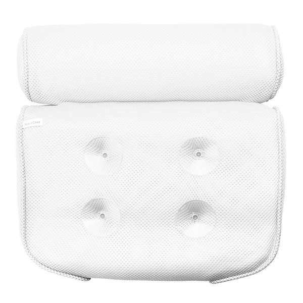 Breathable 3D Mesh Spa Bath Pillow with 4 Suction Cups, Neck & Back Support - intl