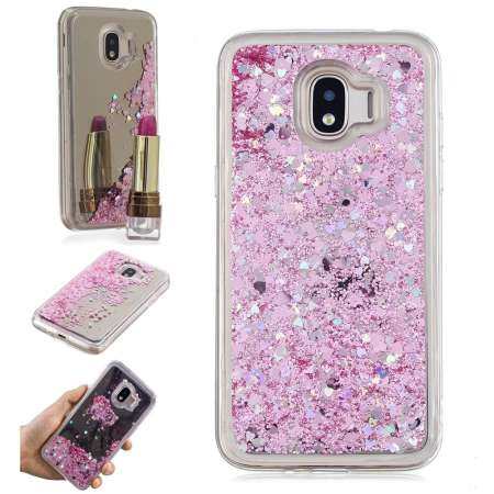 Case for Samsung Galaxy J2 Pro 2018 Electroplate Mirror Glitter Bling Sparkly Clear Quicksand Cover Resilient Shock Absorption Drop Protection Bumper Soft TPU Phone Case - intl