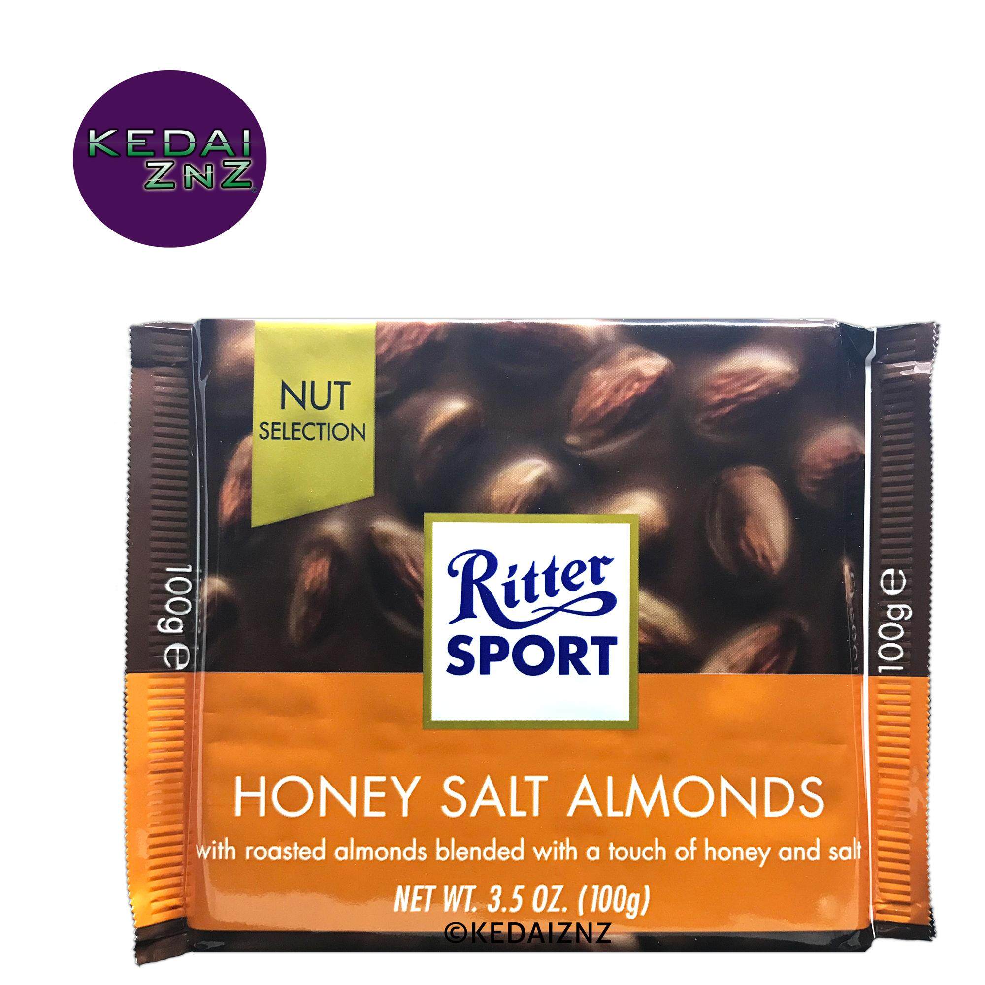 Chocolate Ritter Sport Honey Salt Almonds Chocolate Bar 100g Coklat Lazada