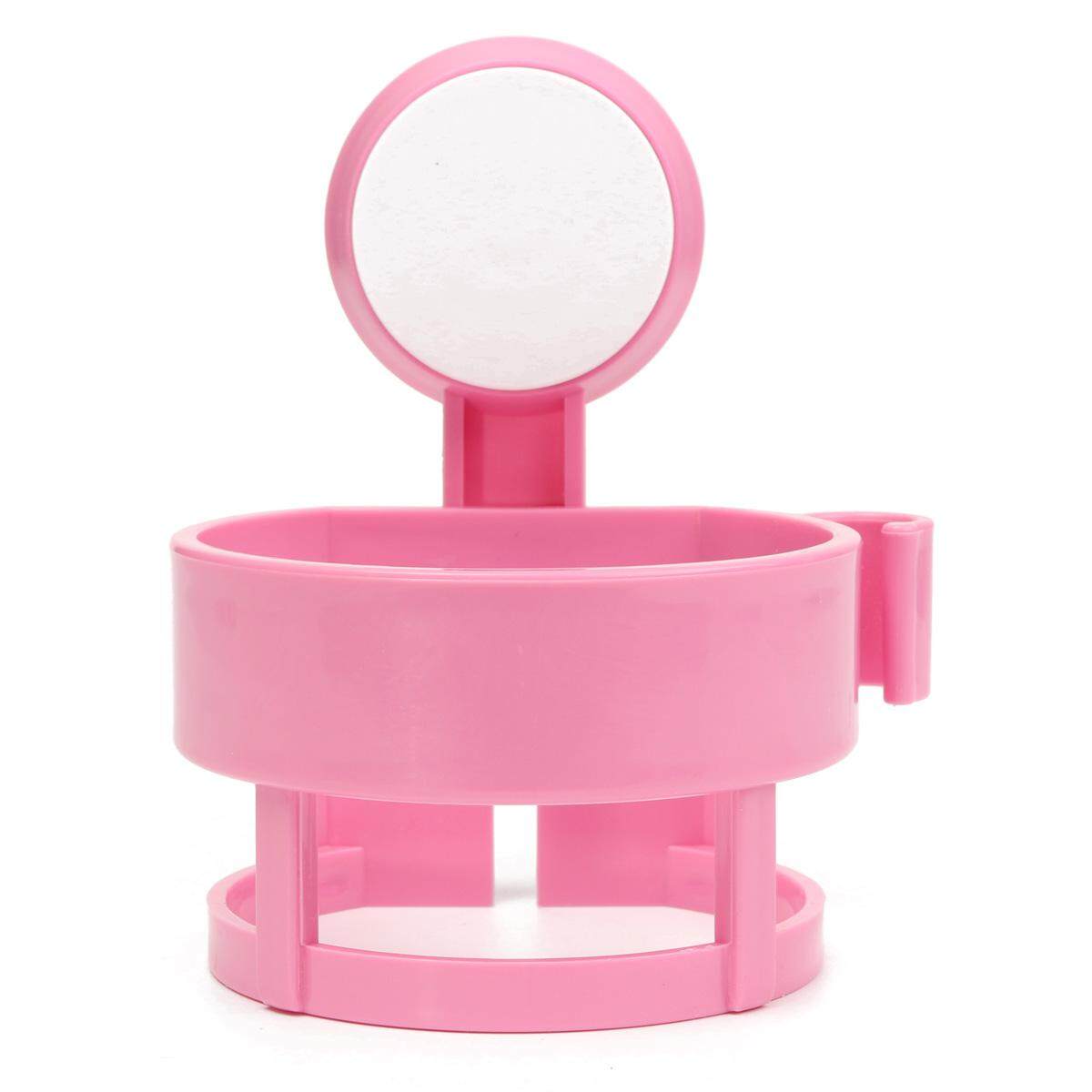 Asciugacapelli Scaffale Phon Supporto Ventose Essiccatore Capelli Mensola Bagno#Pink - intl