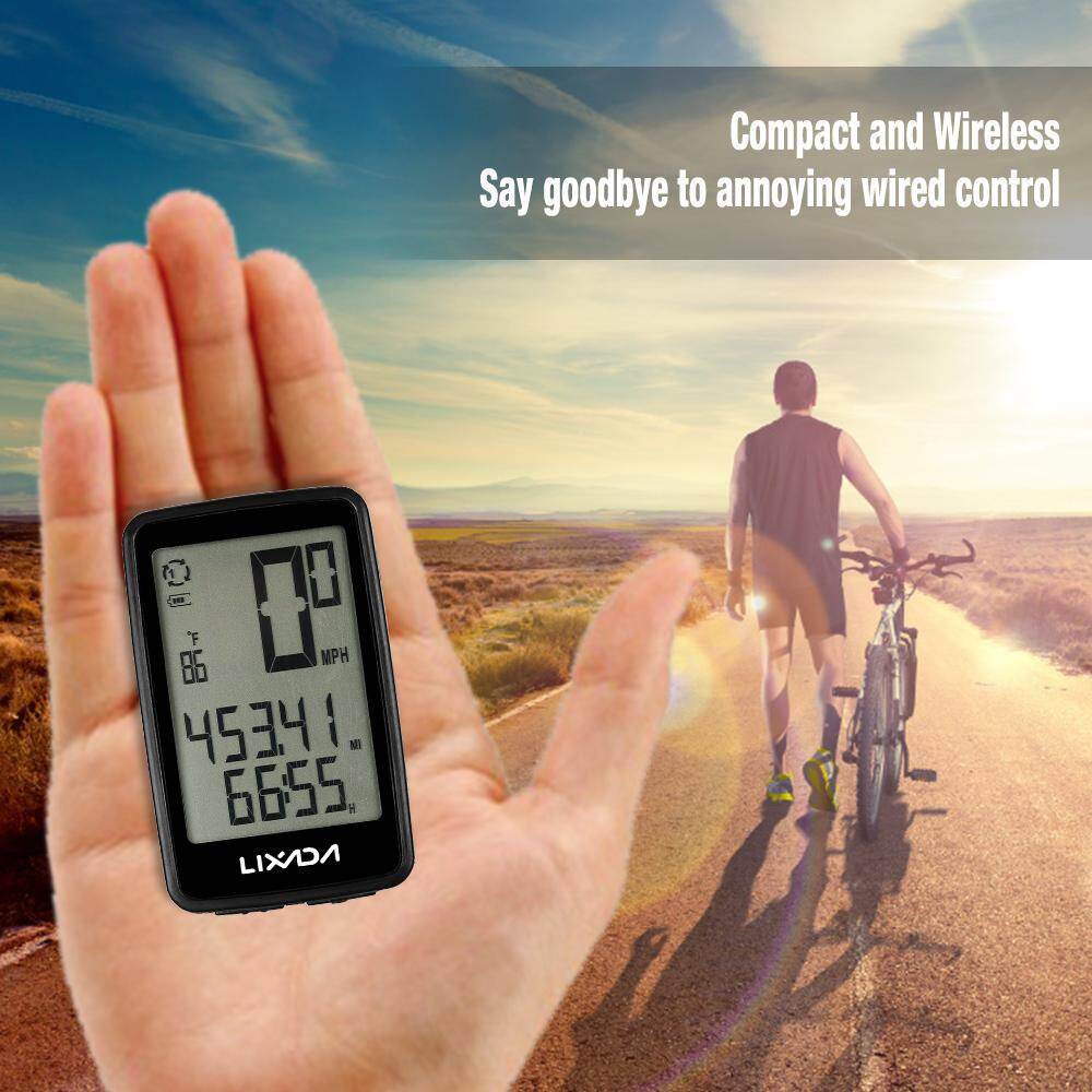 Lixada USB Rechargeable Wire less Bike Cycling Computer with Bicycle Speedometer Odometer