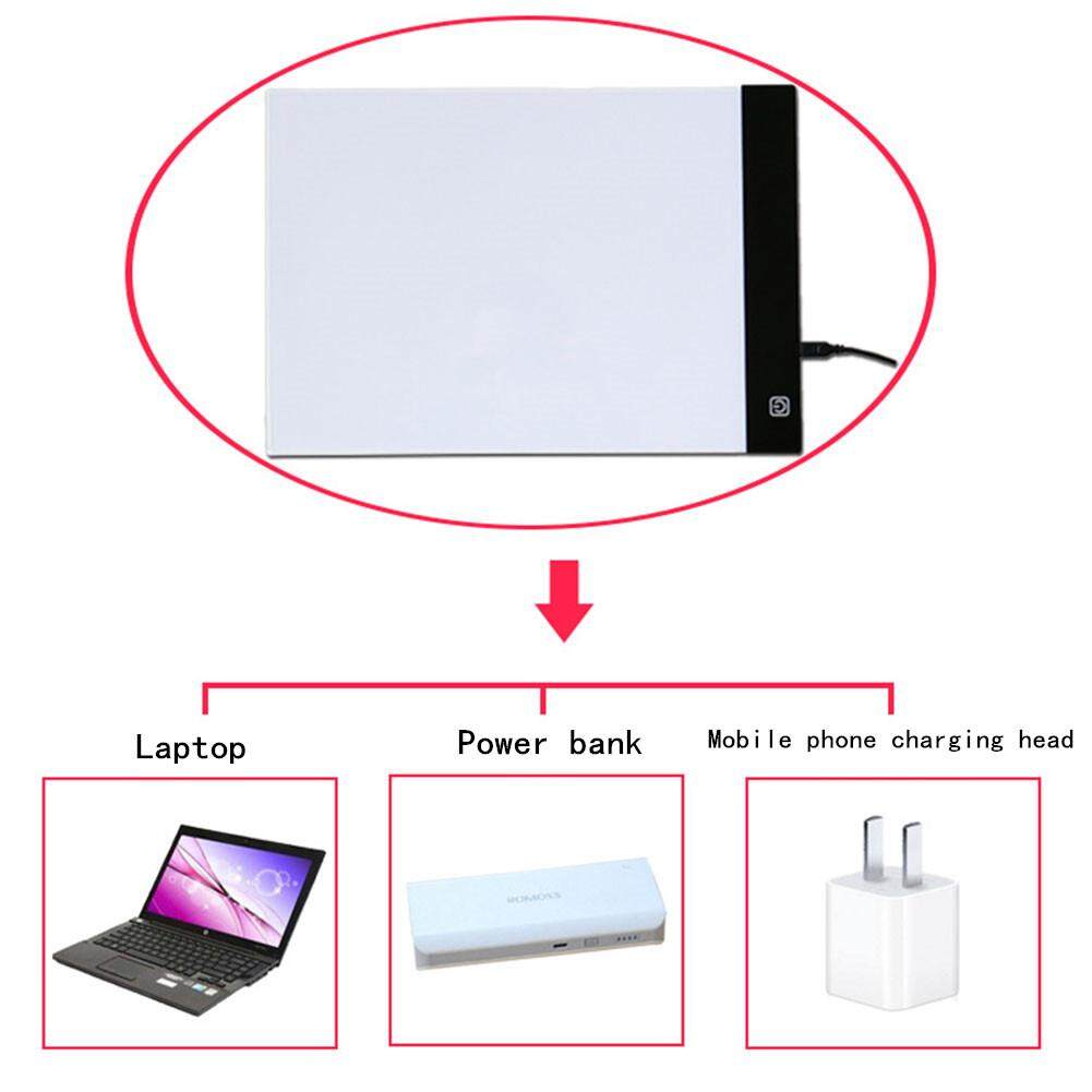 A4 LED Cartoon Light Tablet Pad USB Charging Copyboard Facsimile Board Light Table Gift Specification:A4 (dimmable) + 1.5m USB cable (without charging head)