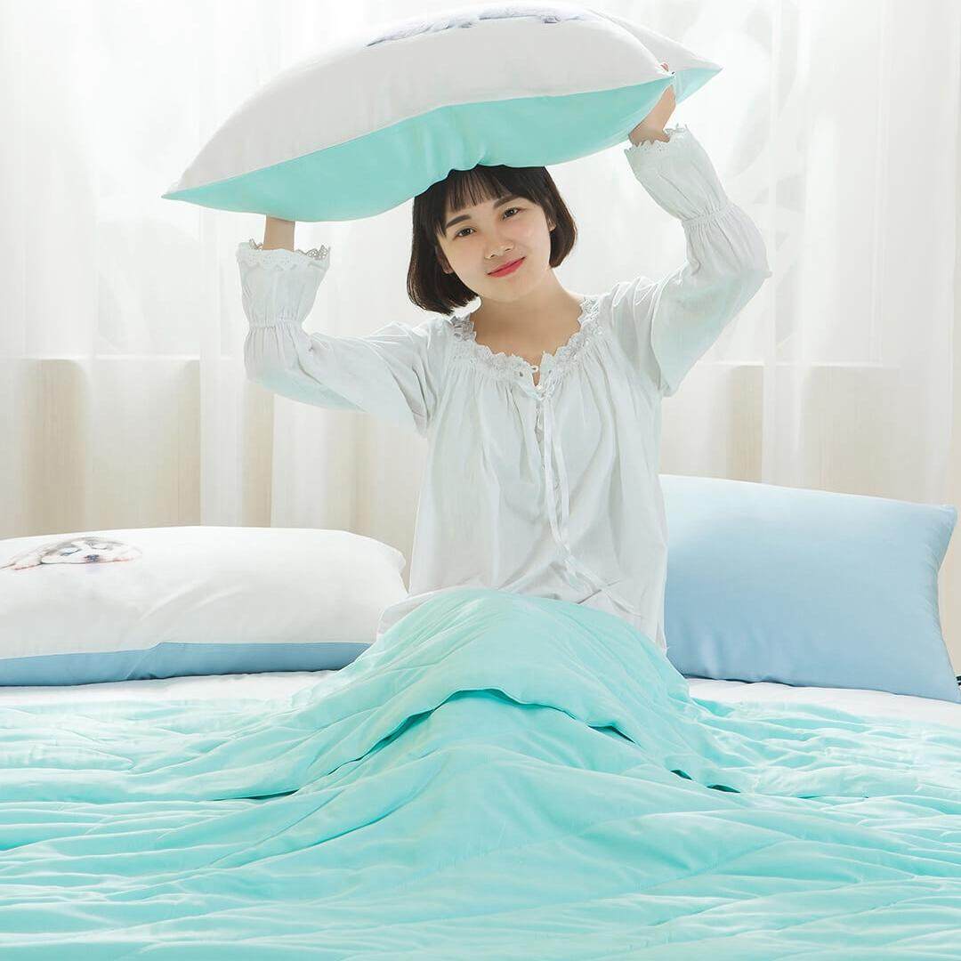 Xiaomi Everynight Silky Skin-care Thin Quilt Silk Breathable Bedding Quilt Blanket - intl