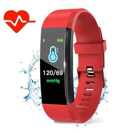 NiceEshop ID115PLUS สายรัดข้อมือฟิตเนส, นาฬิกาข้อมือฟิตเนสกับ Tracker กิจกรรม, การตรวจสอบการนอนหลับ, ขั้นตอนตัวนับแคลอรี่นาฬิกา, IP67 กันน้ำที่นับก้าวติดข้อมือแบบอัจฉริยะ