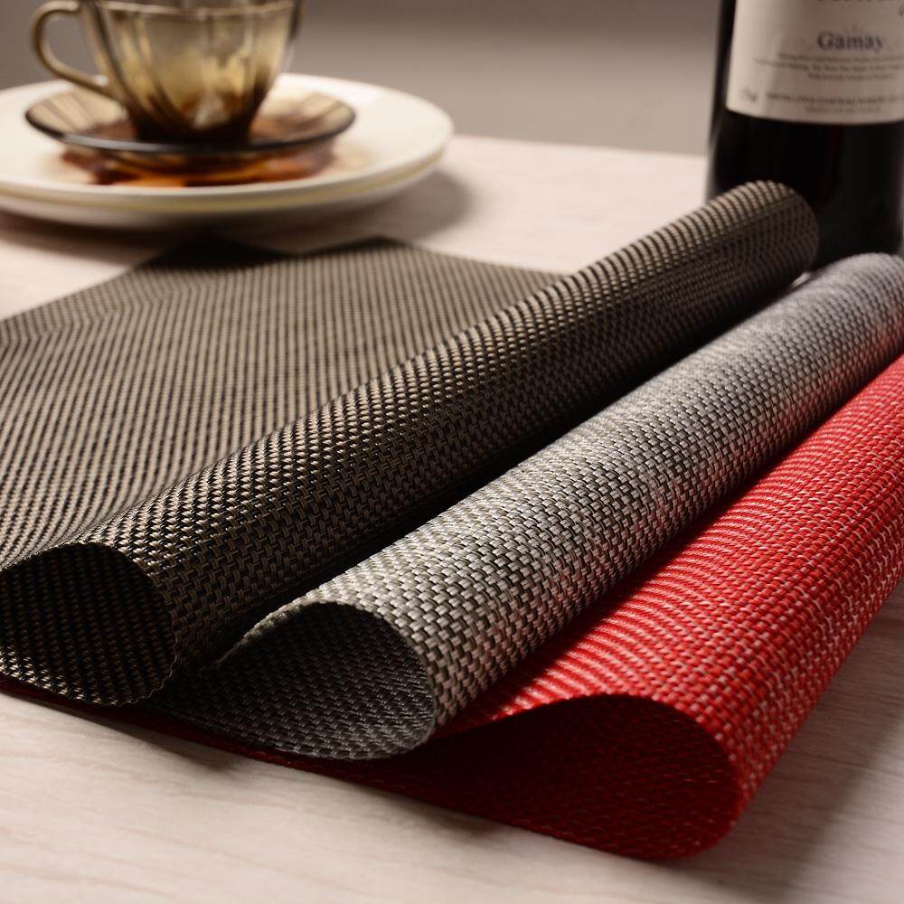 Creative European Style Western Food Place Mat PVC Heat Resistant Mat Japanese Style Dining Table Cushion Placemat Coasters Rectangular Heat Resistant Place Mat