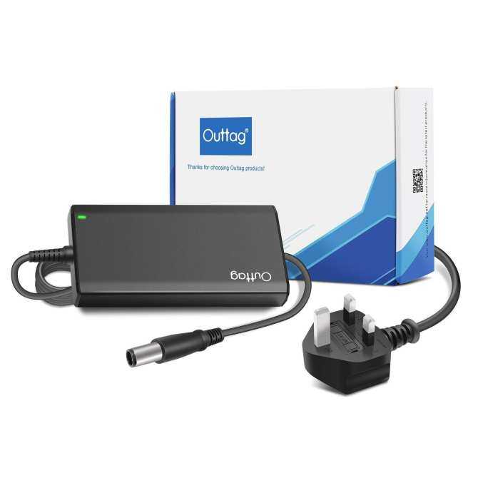 Outtag 65W Laptop Charger 18.5V 3.5A Ultrathin AC Adapter Power Cord Supply for HP Pavilion dm4 Series,DV4 DV5, Probook 430 645 650 655 G1;EliteBook Revolve 745 810 G1;ZBook 14 w/ UK Plug Power Lead - intl