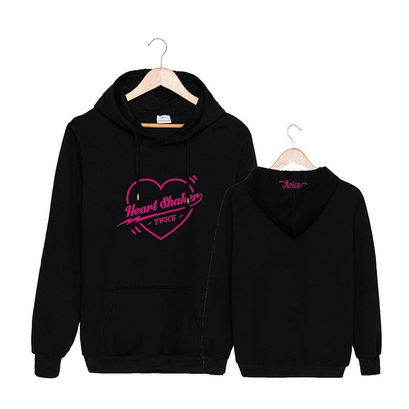 PT668 แฟชั่นเกาหลี kpop TWICE อัลบั้ม Merry Happy Heart Shaker เสื้อกันหนาวมีฮู๊ดผ้าคอตตอน Hooded เสื้อสวมศีรษะ