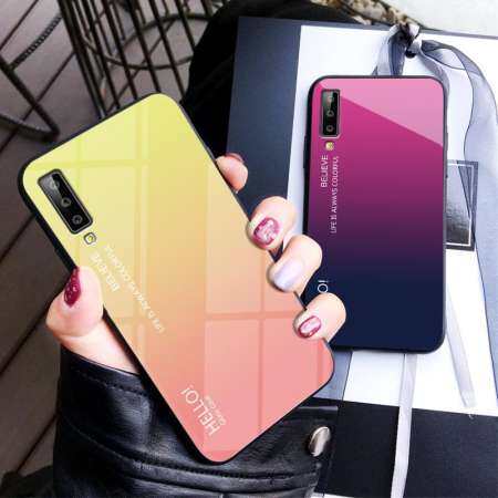For เคส Samsung Galaxy A7 2018 Case Rugged Armor protective Back Cover Cases