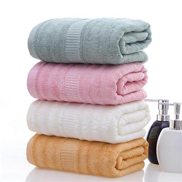 Sợi tre Màu Khăn Tắm Cotton Họa Tiết Sóng Lớn Thấm Hút Nước Khăn Tắm cho Nhà Tắm (Xanh Lá)