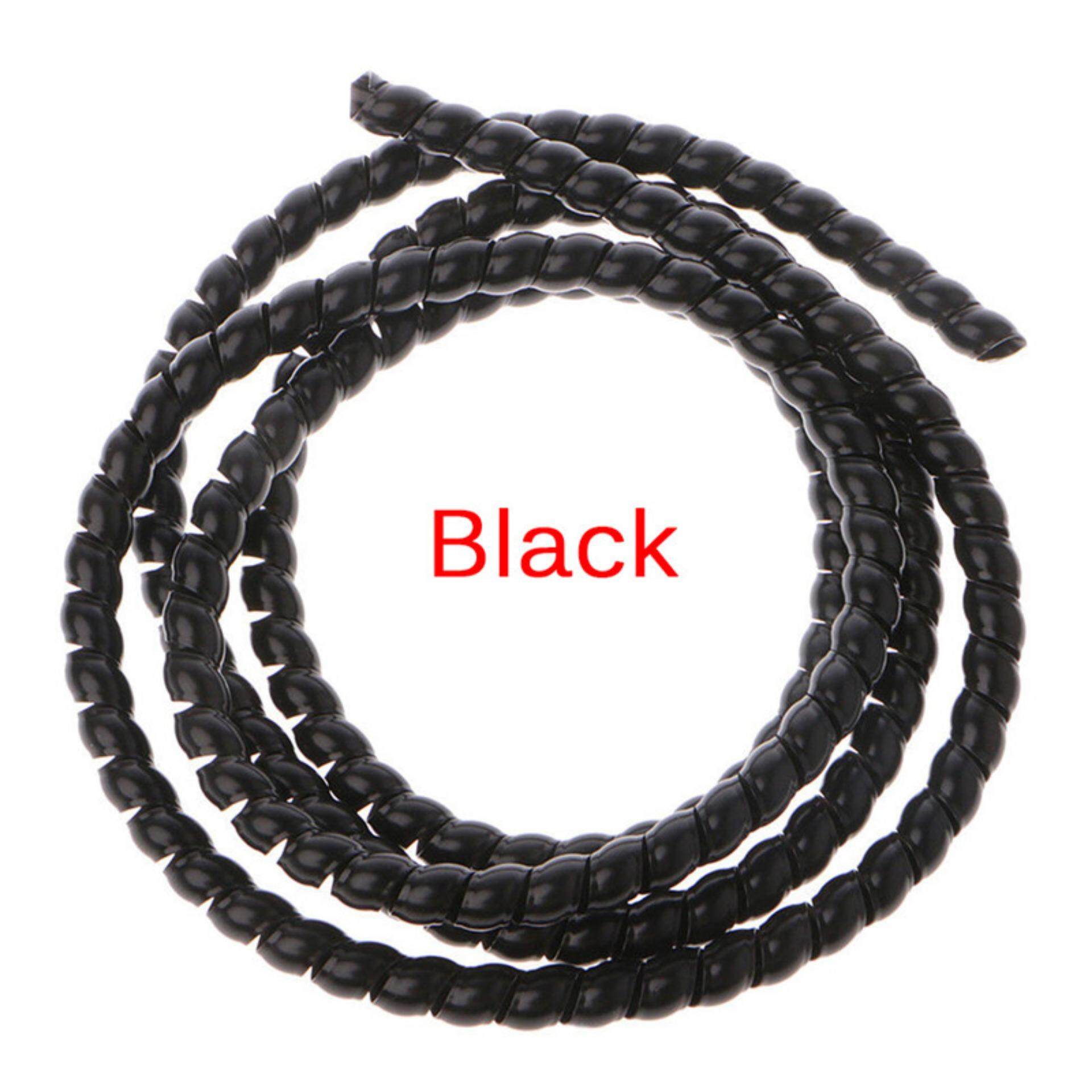 1m 10//14mm Spiral Wire Organizer Wrap Tube Flame retardant Cable Casing Sleev aa
