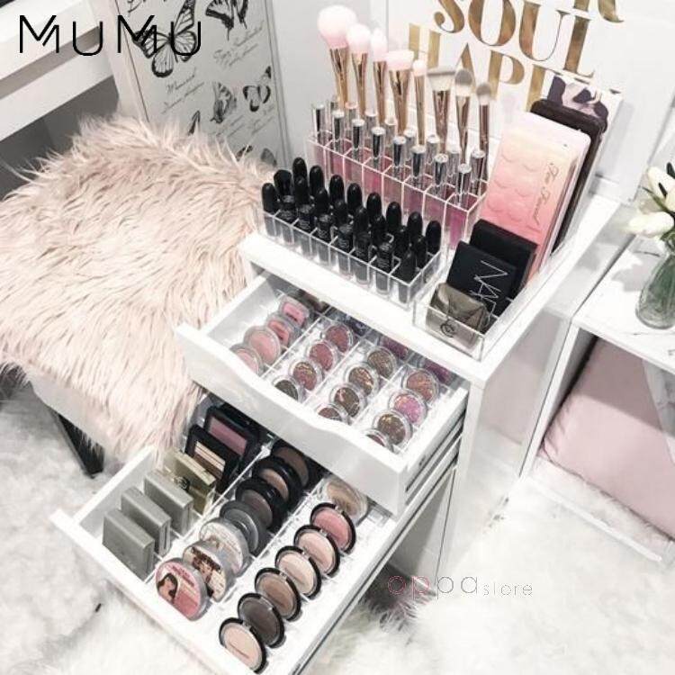 Mumu Style Adjustable Acrylic Makeup Vanity Organizer Storage Fits