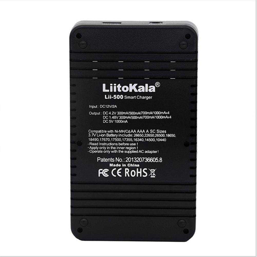 Xi đánh giày LiitoKala lii-500 MÀN HÌNH Hiển Thị LCD 18650/26650 Tốc Độ Nhanh Sạc Pin Lithium Sạc