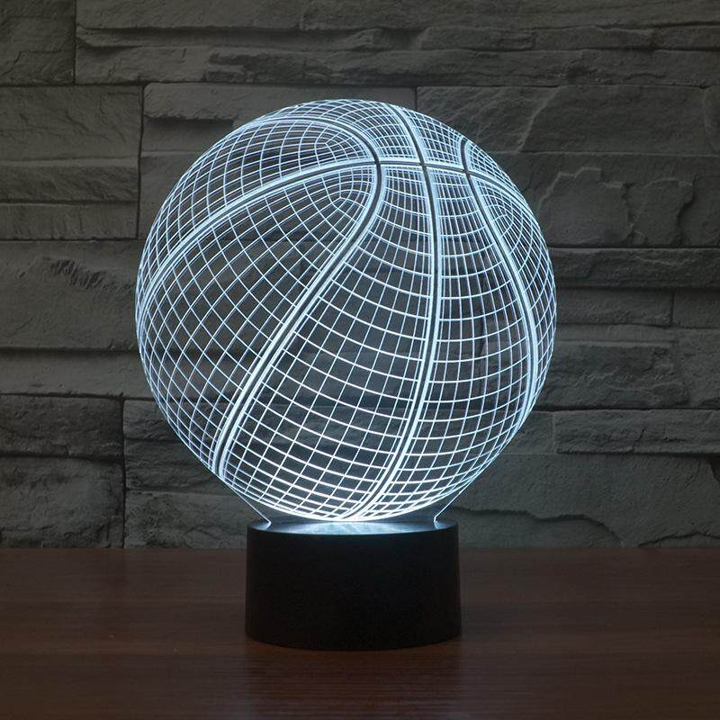 Colorful Touch Decorative Table Lamp Basketball Night Light Stereo Table Lamp