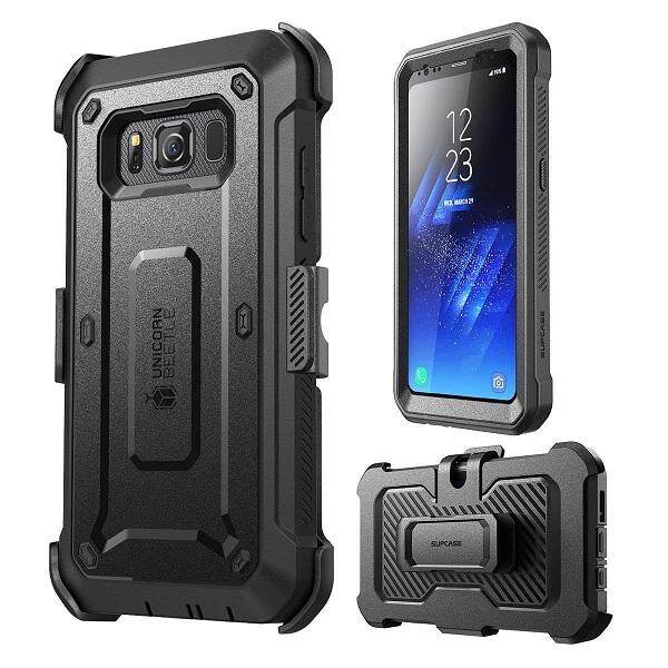 For Samsung Galaxy S8Active Case SUPCASE Full-body Rugged Case Cover with Screen Protector and Belt Clip Holster