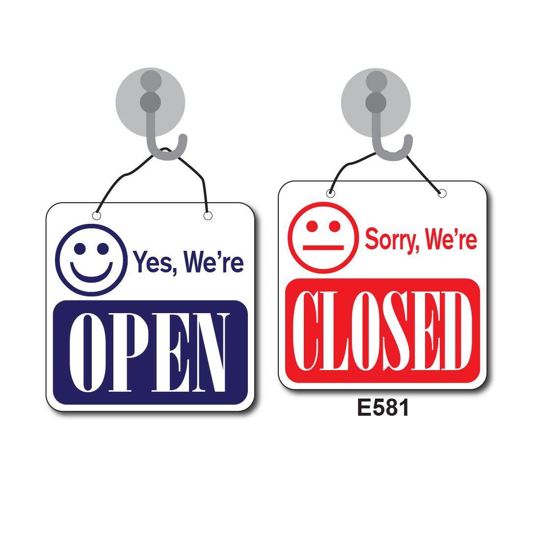 WELCOME WE ARE OPEN, SORRY WE ARE CLOSED PP HANGING SIGN BOARD WITH ...