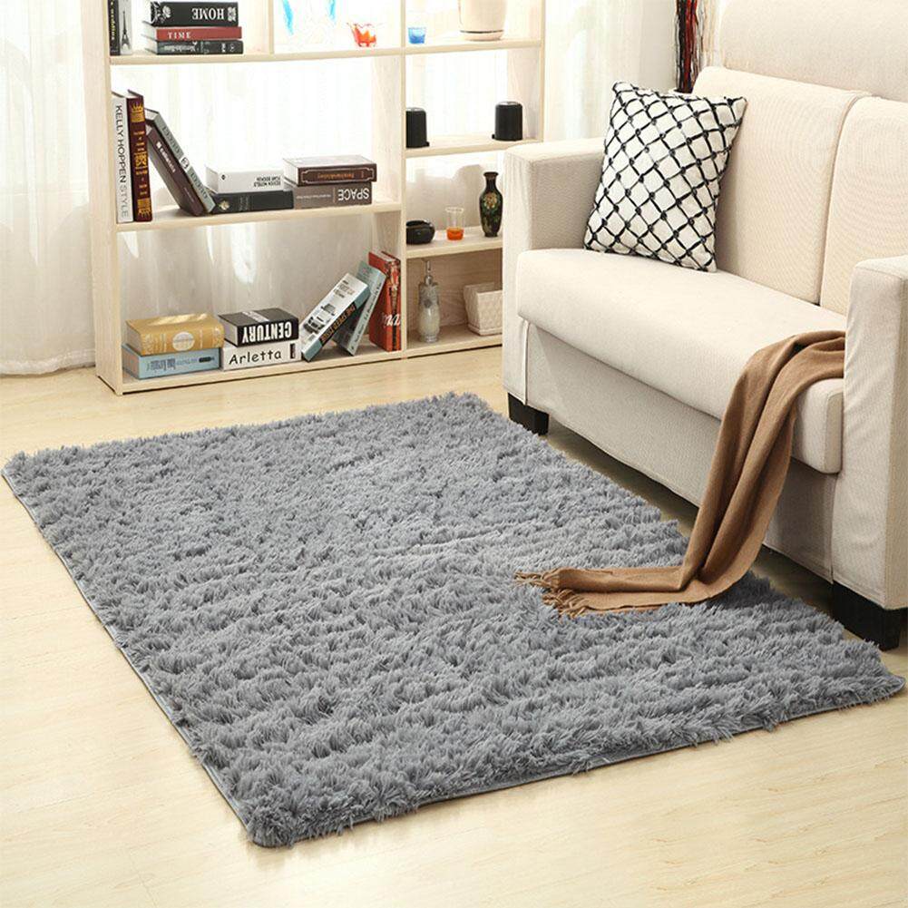 Star MallWashable Shaggy Floor Rug Plain Soft Area Mat Thickn Non-slip Rug For Living Room Tea Table Bed Yoga