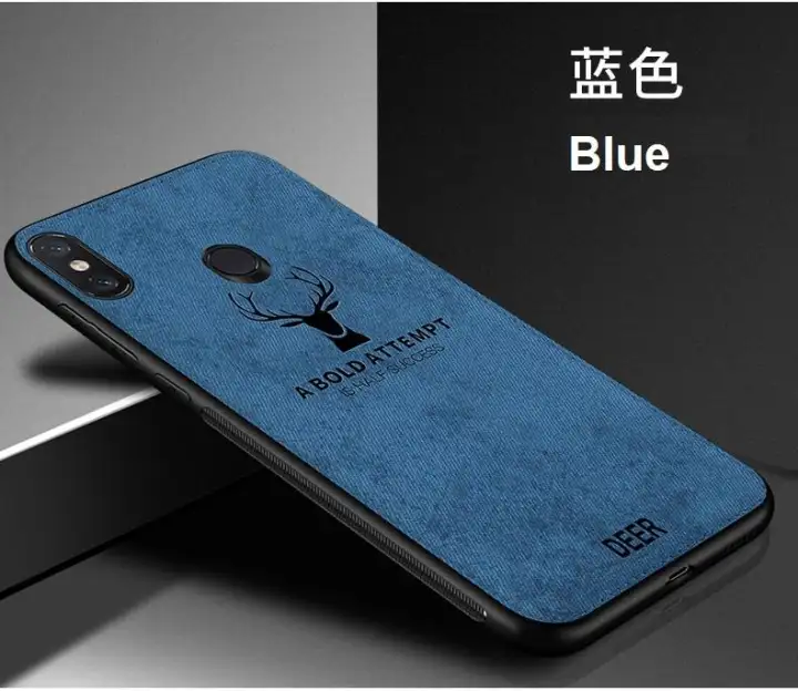 Xiaomi Mi A2 Lite Redmi 6 Pro Cloth Texture Phone Case Casing Cover Black Blue Grey Lazada