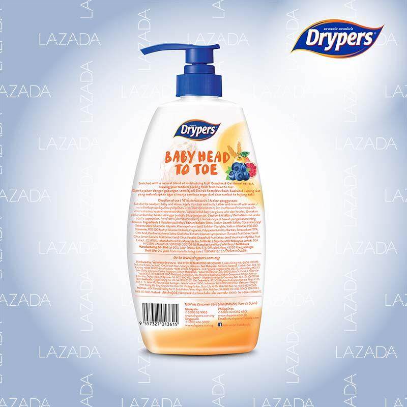 drypers head to toe wash