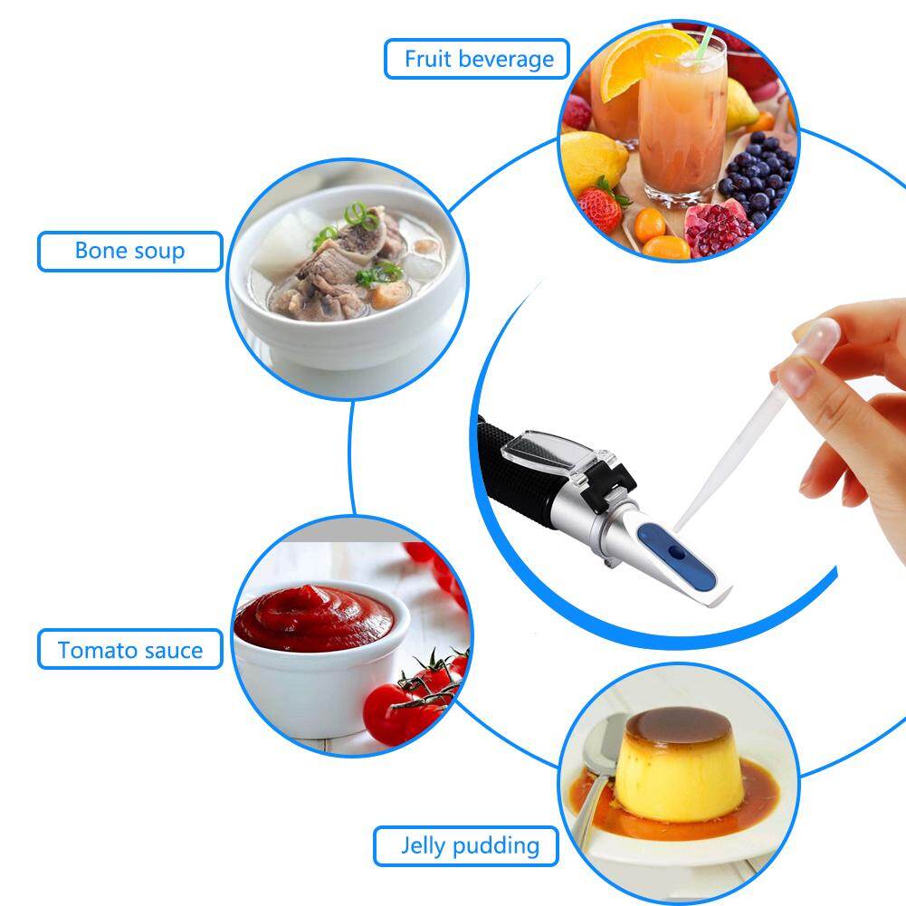 RCYAGO Máy Đo Khúc Xạ Kế 0-32% Ngang Máy Đo Khúc Xạ Cho Bia Đường Brix