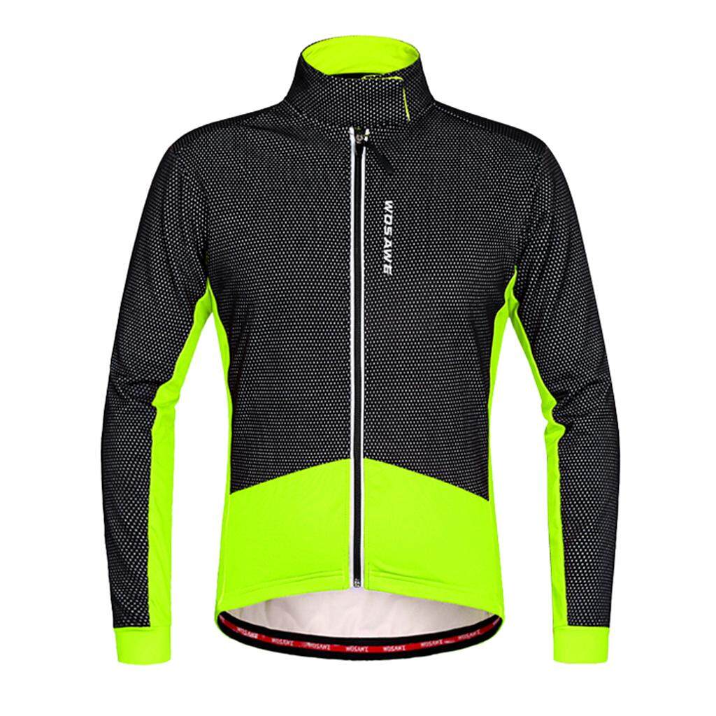 Miracle Shining Winter Cycling Jackets Thermal Fleece Windproof Long Sleeve Jersey L