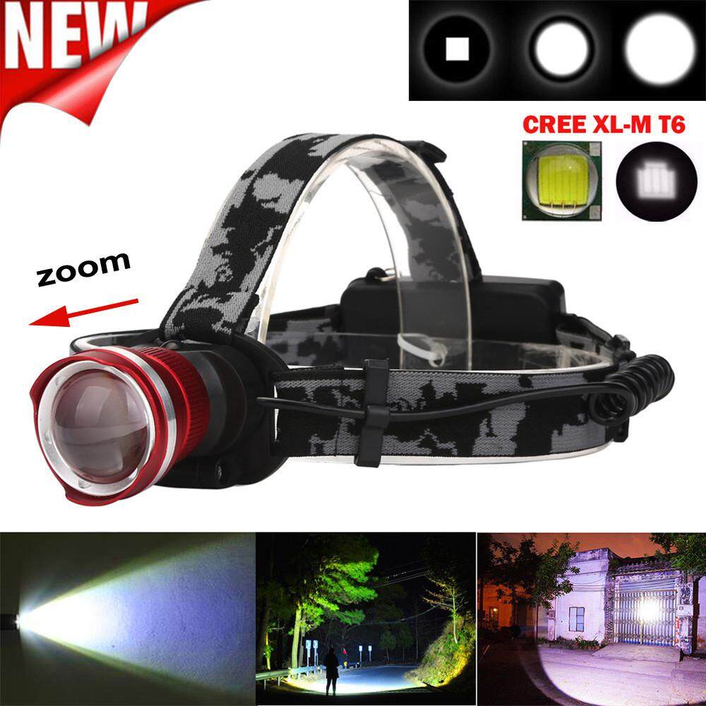 Super Bright XM-L T6 Zoomable Headlamp T6 LED Headlight Light Lamp 18650