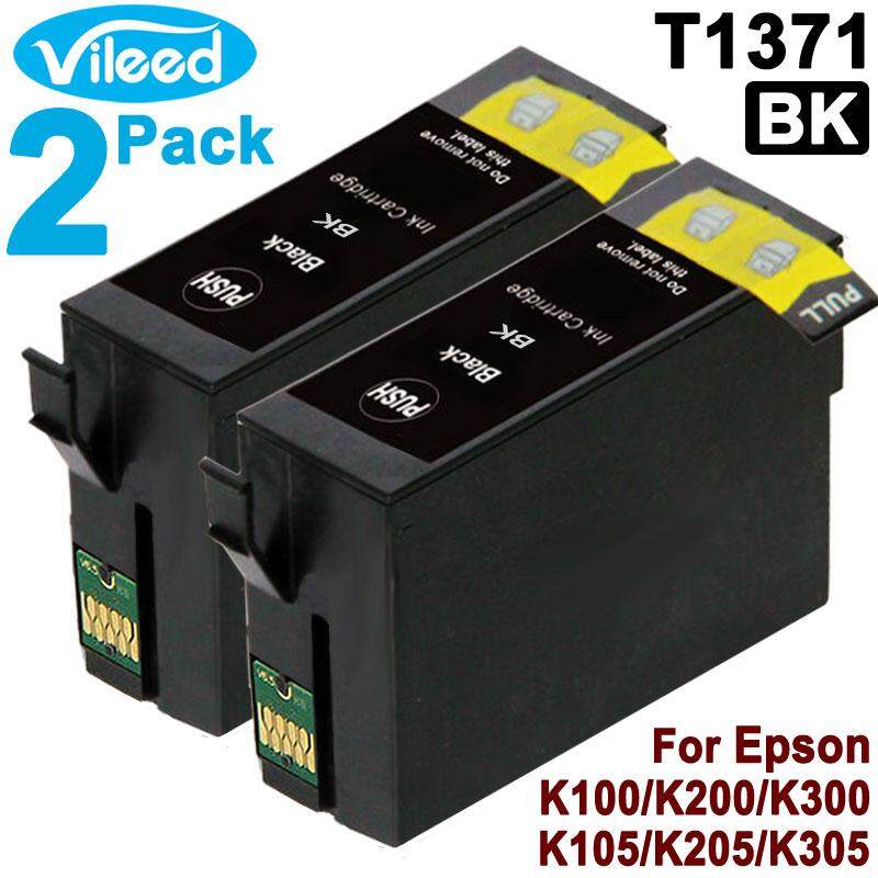 2 Pack 137 T1371 Bk for Epson Black Print Ink Cartridge for K100 K200 K300  K105 K205 K305 Printer | Lazada
