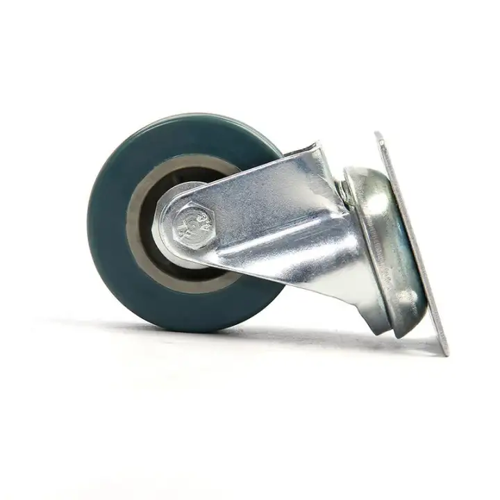 4 X Heavy Duty 50x17mm Rubber Swivel Castor Wheels Trolley Heavy Duty 50x17mm Rubber Swivel Castor