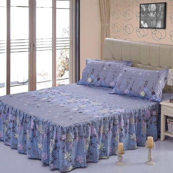 Single/Full/King/Queen Size 3 IN 1 Cadar Ropol Set Bed Sheet Pillowcase Bed Skirt Bedspread