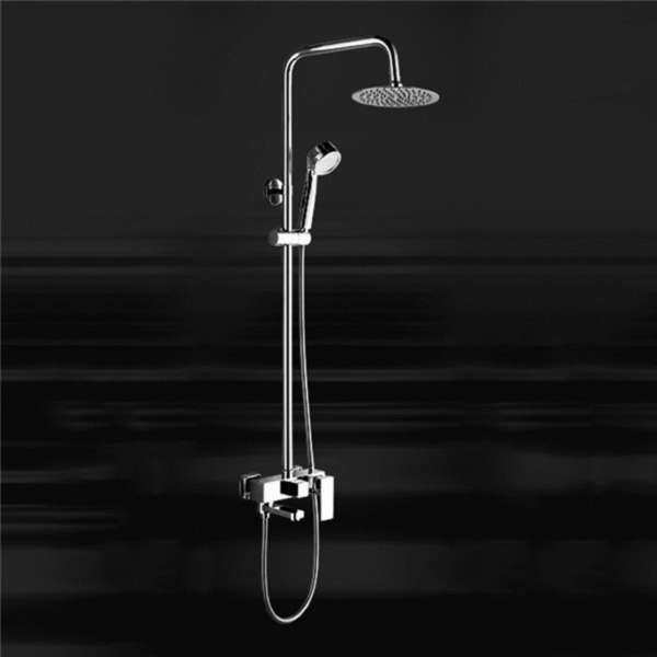 The High Quality Bathroom Shower Set Brass Chrome Wall Mounted Shower high pressure shower set B style(silver) - intl