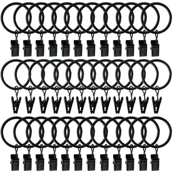 36 Pack Rings Curtain Clips Strong Metal Decorative Drapery Window