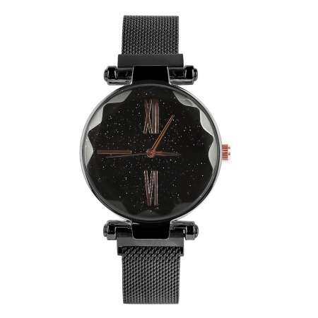 Airforce ผู้หญิงควอตซ์นาฬิกาข้อมือตาข่ายแม่เหล็กโลหะผสมสายคล้อง Starry Sky Dial นาฬิกาข้อมือลำลอง Airforce ผู้หญิงควอตซ์นาฬิกาข้อมือตาข่ายแม่เหล็กโลหะผสมสายคล้อง Starry Sky Dial นาฬิกาข้อมือลำลอง