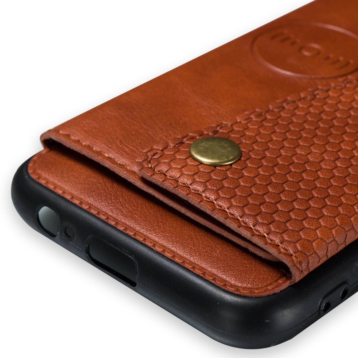 Cho Samsung A6 2018 da trường hợp nhiều Folio lật Bìa Wallet trở lại trường hợp vỏ, có thể làm việc với gắn trên xe hơi, ẩn thẻ tín dụng ID khe giữ, retro nút kim loại clasp, đứng hỗ trợ