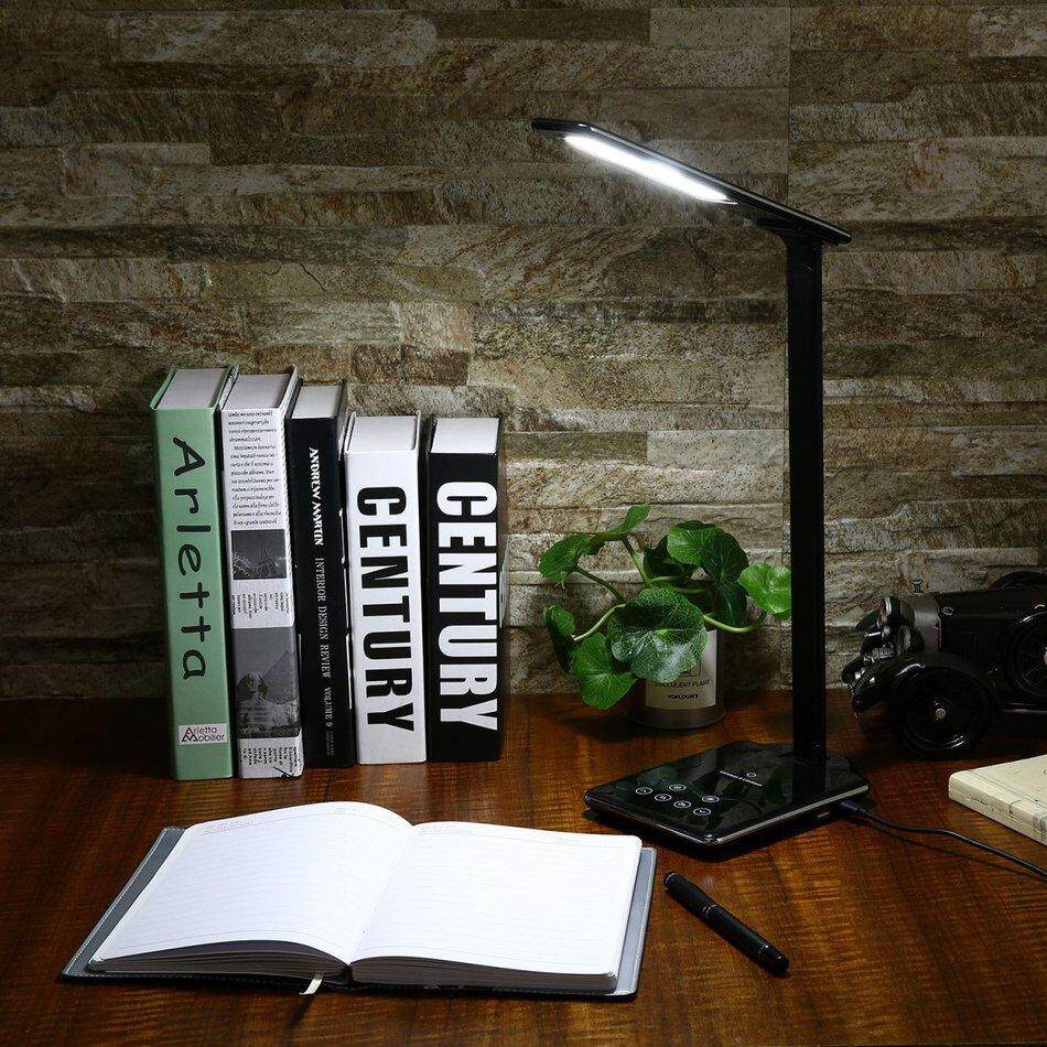 CFB Bàn Để Bàn LED Sạc Không Dây Chuẩn Qi Miếng Lót Tế Bào Giá Đỡ Kẹp dây Sạc Điện Thoại