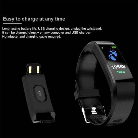 Outops บลูทูธสมาร์ทวอท์ช Heart Rate เครื่องวัดความดันโลหิต Fitness สายรัดข้อมือติดตาม