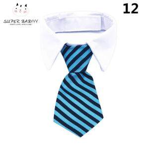 SBY 32 เซนติเมตรสัตว์เลี้ยงสุนัขแมว Neckwear Tie เนคไท Casual พิมพ์ลายขวางปลอกคอปรับของขวัญ PARTY