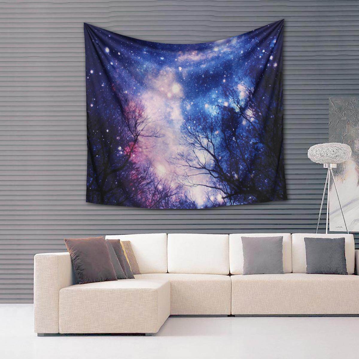 Galaxy Forest Mandala Tapestry Wall Hanging Throw Dorm Bedspread Yoga Mat Decor