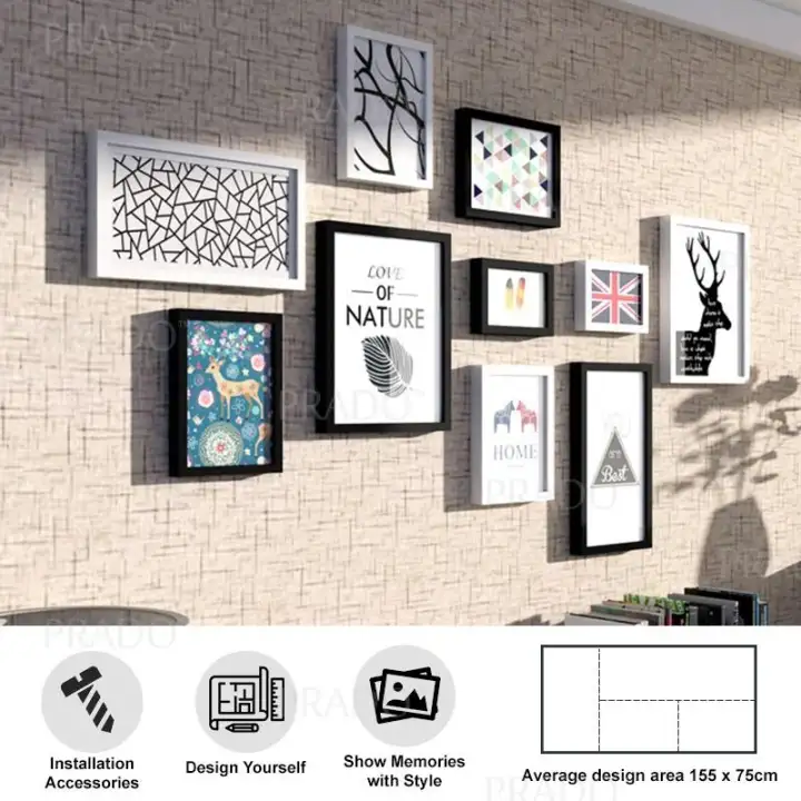 Cny 2020 Prado Malaysia Premium Wooden Wall 10 Photo Frame Decor